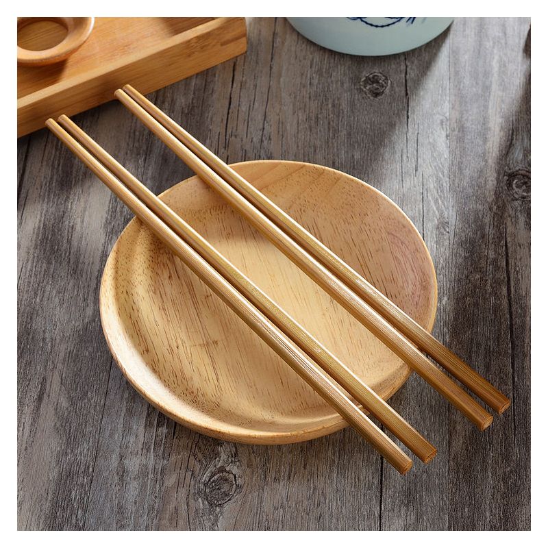 20100双天然竹筷子竹筷子餐具竹筷筷子筒筷子套装碗筷筷子25cm光板