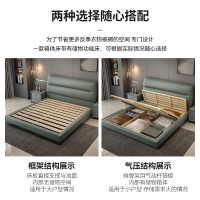 兰秀家居 床 意式极简轻奢布艺床双人床1.8米家用储物主卧床科技布实木床1.5m现代简约欧式大床软包卧室家具婚床
