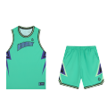 361°篮球服运动套装男宽松球衣球裤篮球裤背心短裤篮球套装 XXL 鲜青翠