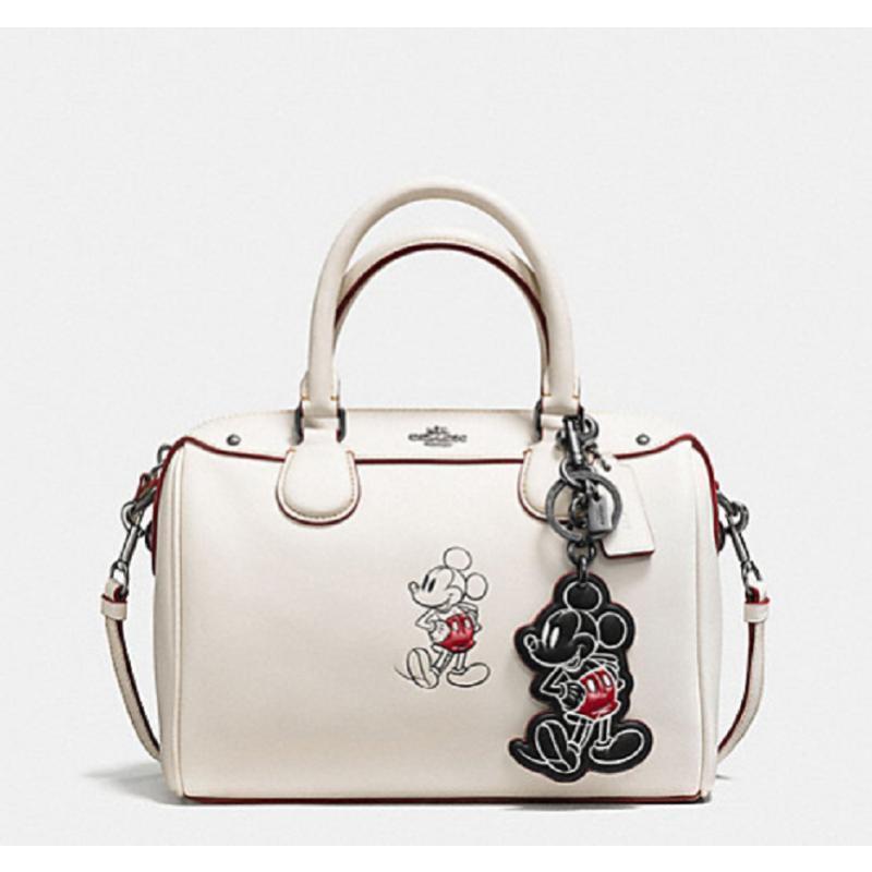 [直营]Disney x Coach 蔻驰 联名限量版 米奇匙扣包包挂饰 牛皮 箱包配件