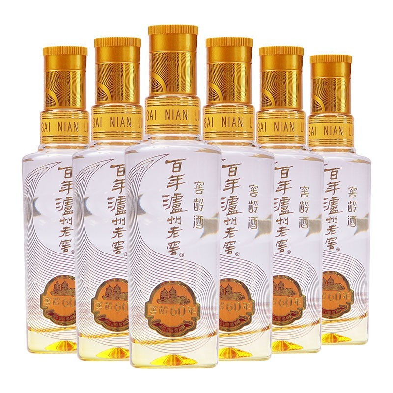 泸州老窖窖龄酒60年小酒52度100ml5瓶浓香型白酒