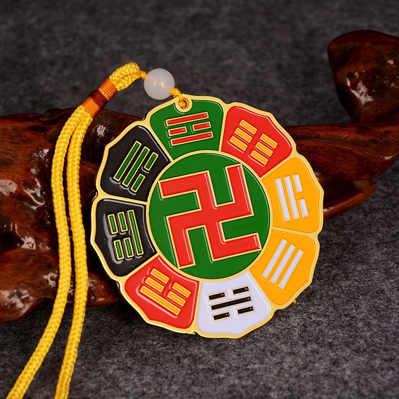 宏图好运莲花八卦万字符能量卍太极八卦补角牌房屋缺角万字牌