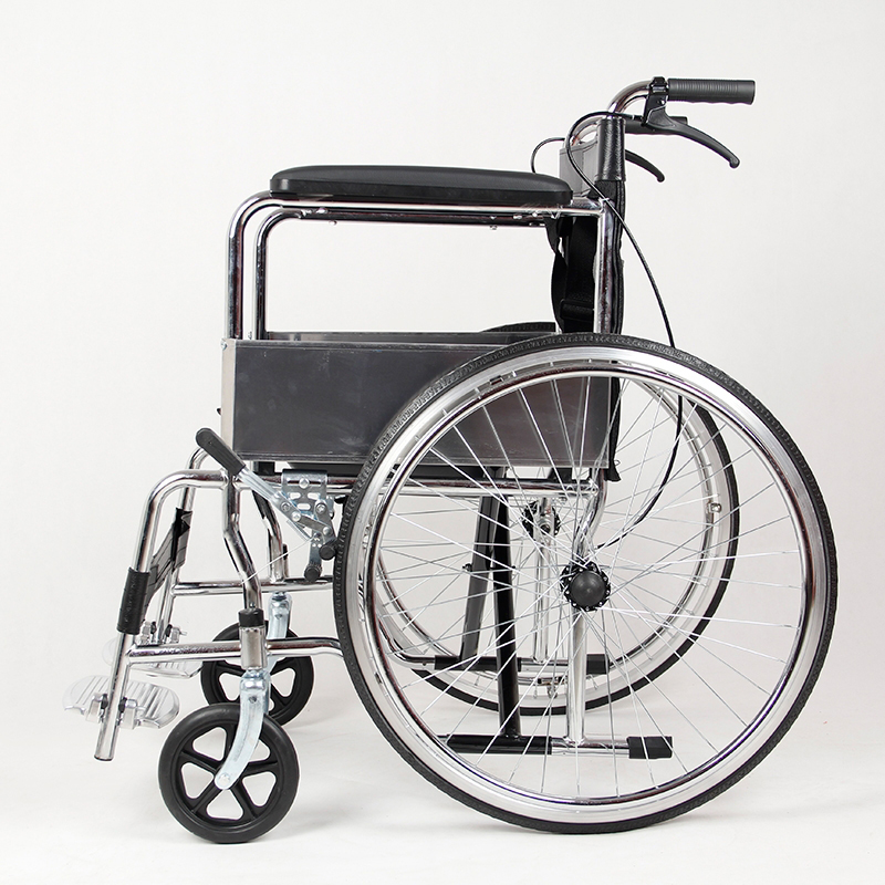 妙坤 功能轮椅 皮革加厚坐垫 带坐便盆高清大图