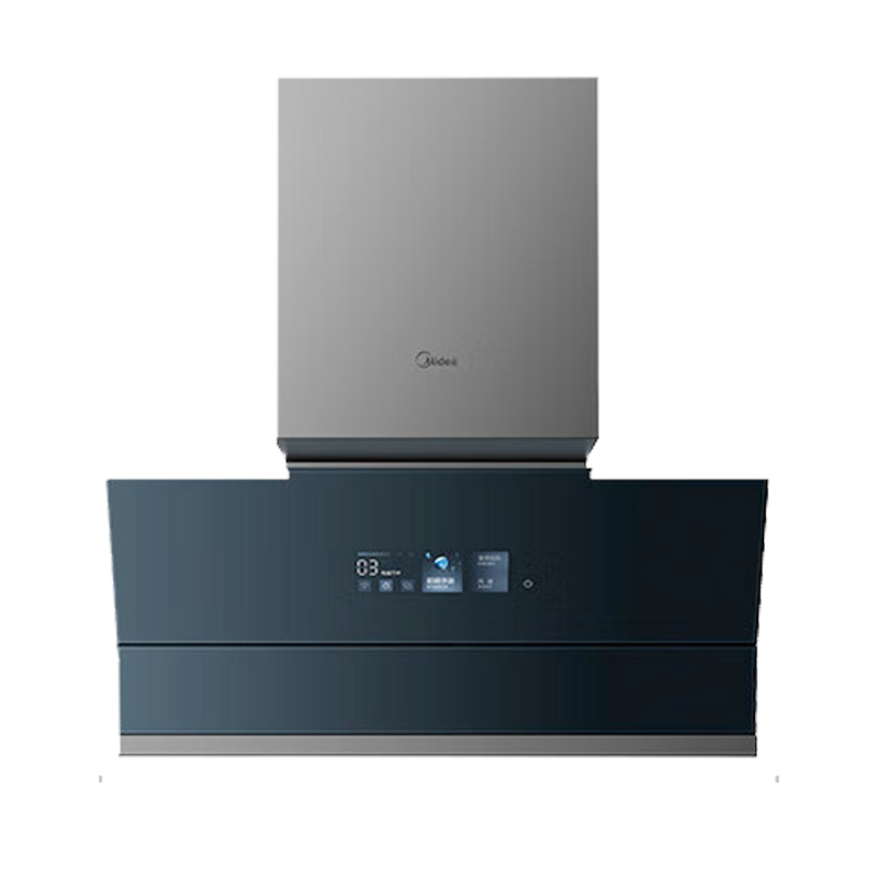 美的(Midea)抽油烟机家用 顶侧双吸 烟灶联动 23m³风量大吸力 变频巡航 超薄近吸 自动清洗油烟机 AK5