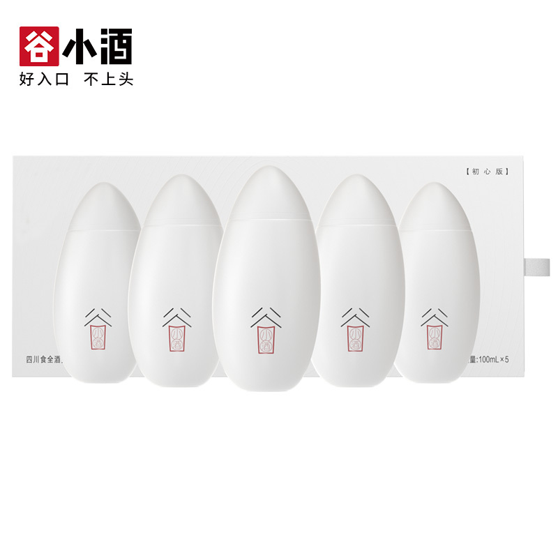 谷小酒 初心版 52度 100ml*5瓶*6盒 礼盒整箱装 浓香型白酒 口感绵柔