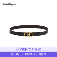 Salvatore FERRAGAMO菲拉格慕GANCINI系列双面可用可调节经典马蹄扣男士牛皮皮带腰带679974