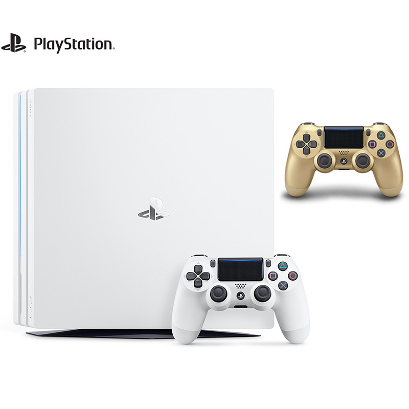 手柄 方向盘 套餐 索尼 Sony Ps4 Pro 1tb国行家用游戏机白色 Ps4 Pro原装无线游戏手柄金色 价格图片品牌报价 苏宁易购苏宁自营