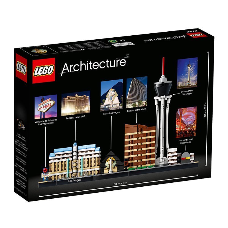 乐高(LEGO)建筑街景系列 拉斯韦加斯天际线 21047 儿童塑料积木玩具501块 12岁以上