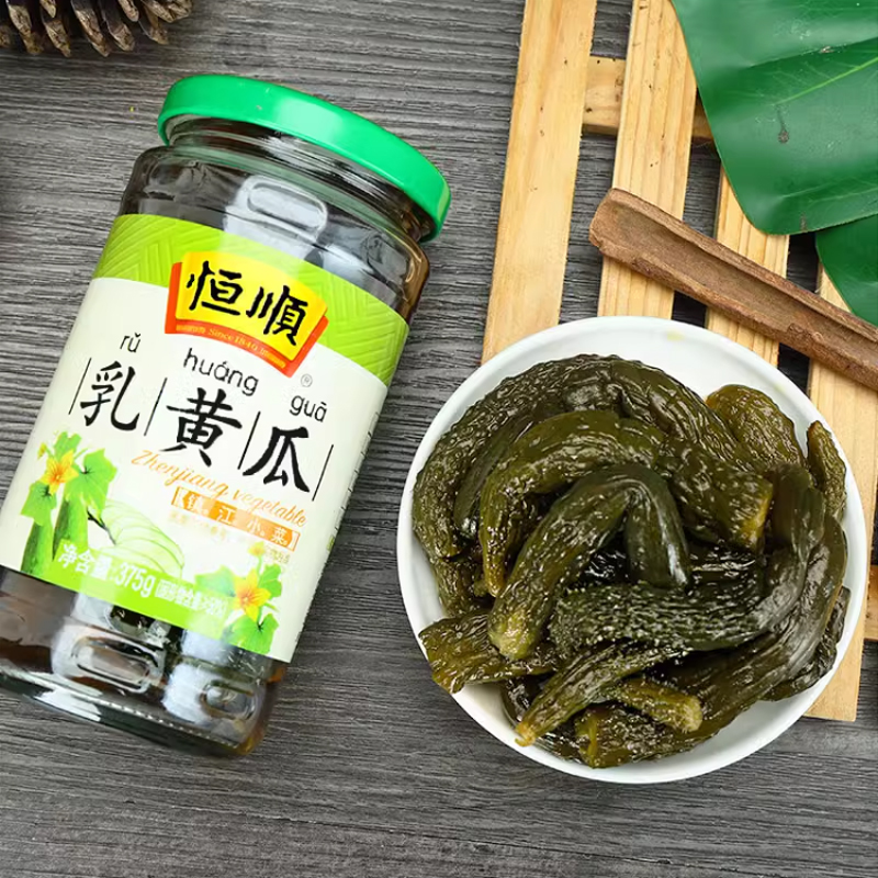 恒顺乳黄瓜375g*2瓶脆甜小黄瓜即食酱黄瓜菜腌制高清大图