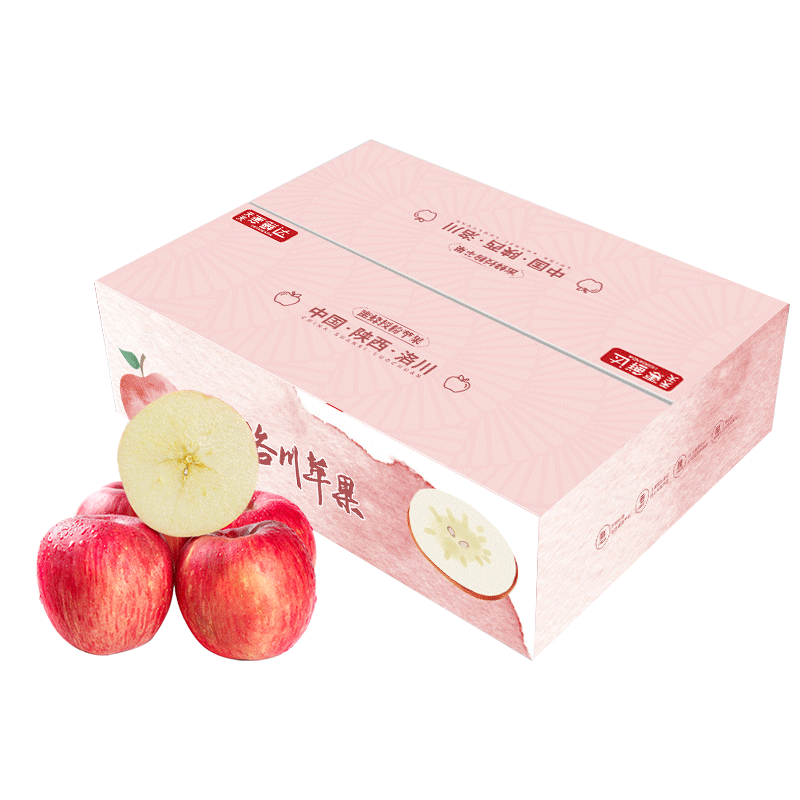 [通货实惠装]正宗陕西洛川苹果红富士3斤小果70mm尝鲜款高清大图