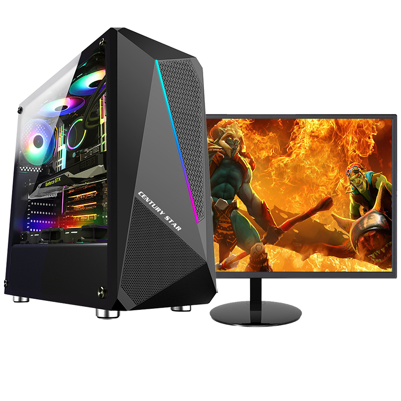 世纪之星 i9级八核至强E5-2660/GTX1050 D5独显/8G内存/256GB固态 家用办公游戏电脑 组装机 台式电脑 台式机 电脑主机+19英寸显示器全套