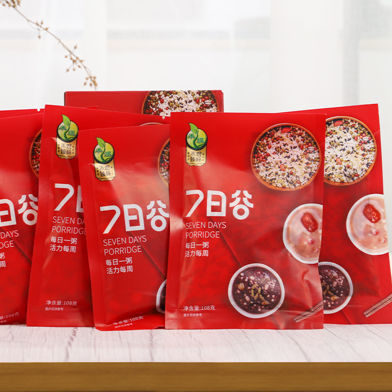 禾煜 7日谷 五谷杂粮粥料756g（ 黑米 红豆 薏米仁 小黄米 红枣 百合干 花生仁 八宝粥料）