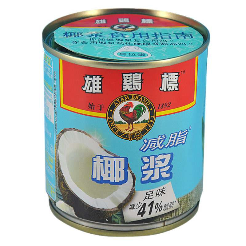 雄鸡标(Ayam Brand) 减脂椰浆 270ml*2(马来西亚)高清大图