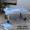笔记本电脑桌床上用书桌可折叠懒人学生宿舍桌写字小桌子学习桌 （60X40）防滑带杯托-典雅黑