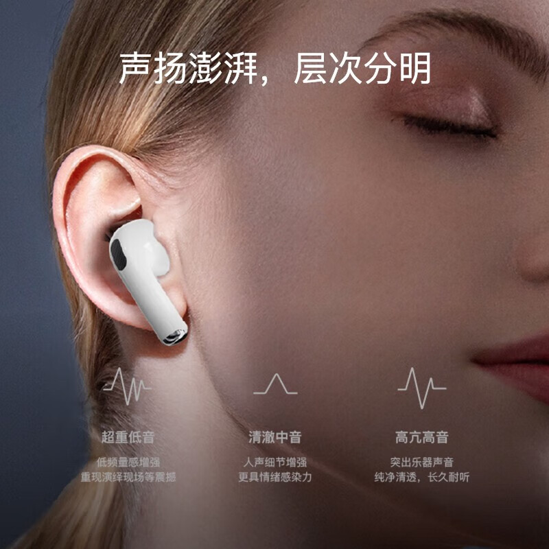 巴赫约翰 S2无线蓝牙耳机 白色高清大图