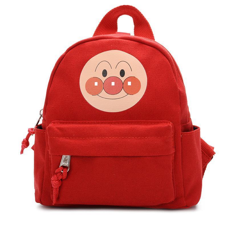 防走失儿童帆布双肩包潮小孩宝宝面包可爱超人背包卡通幼儿园书包紫色