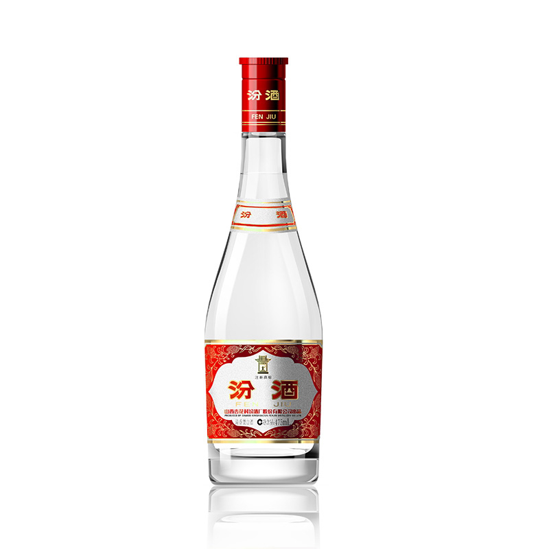 山西汾酒杏花村酒42度红盖玻汾酒475ml单瓶装清香型白酒【价格