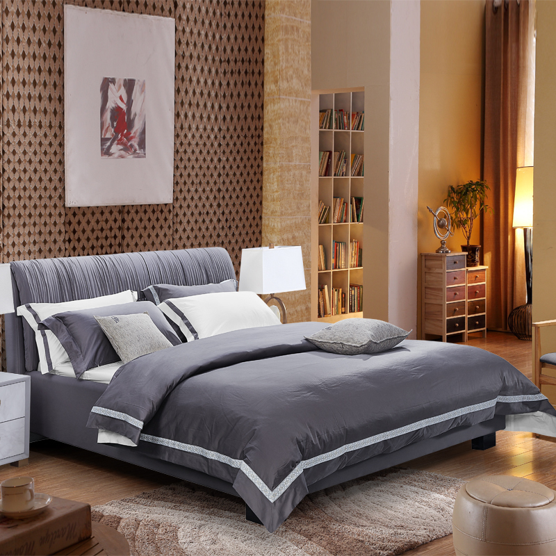 CBD软床简约现代主卧家具可拆洗双人布艺