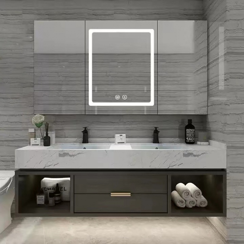 简约ins浴室柜闪电客组合轻奢洗面池卫生间双盆洗漱台洗脸池洗手台