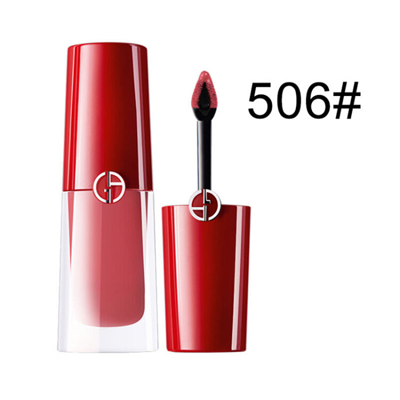 ARMANI阿玛尼 小胖丁口红唇膏 显色 丝绒液体唇釉 506# 深豆沙红