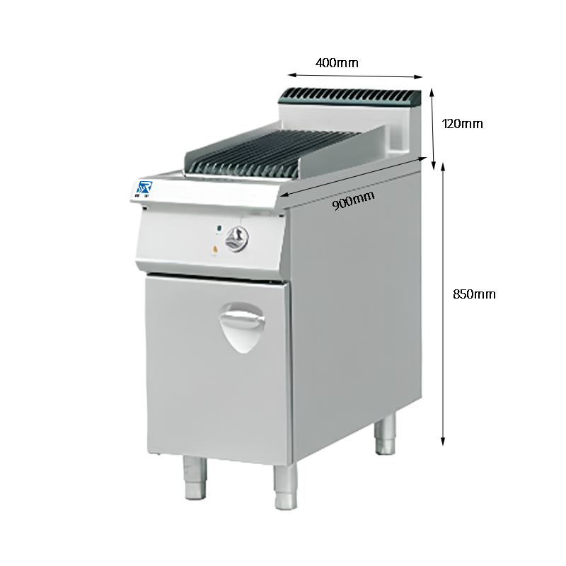 明档ED900系列电热火山石烧烤炉连柜座400*900*850+120mm/6KW/380V高清大图