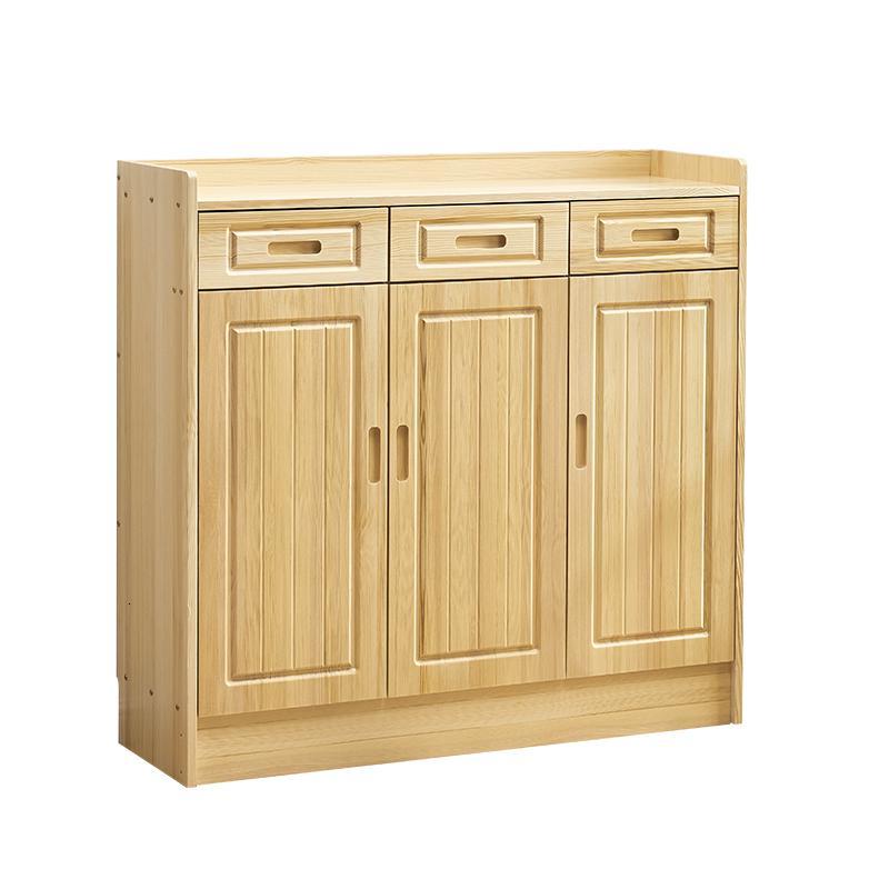 实木松木鞋柜透气多层大容量口玄关柜家用进厅带抽屉储物柜定制