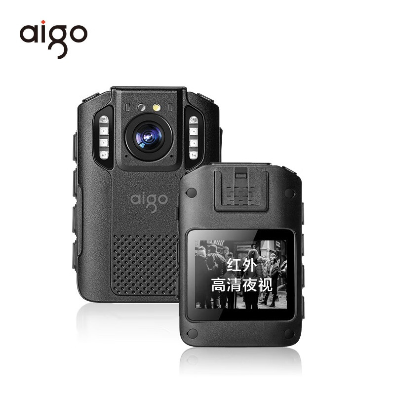 爱国者(aigo)DSJ-T1 128G视频记录仪5000W1296P160°广角夜视便携加密IP66