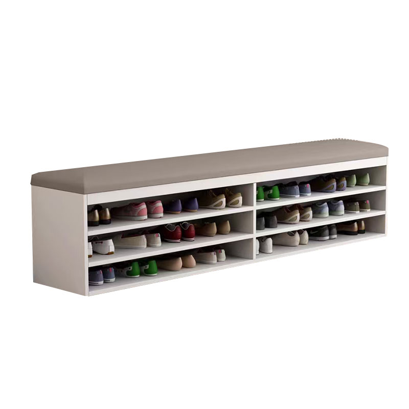 华夏京铁城 看台换鞋凳 收纳柜无门款 米