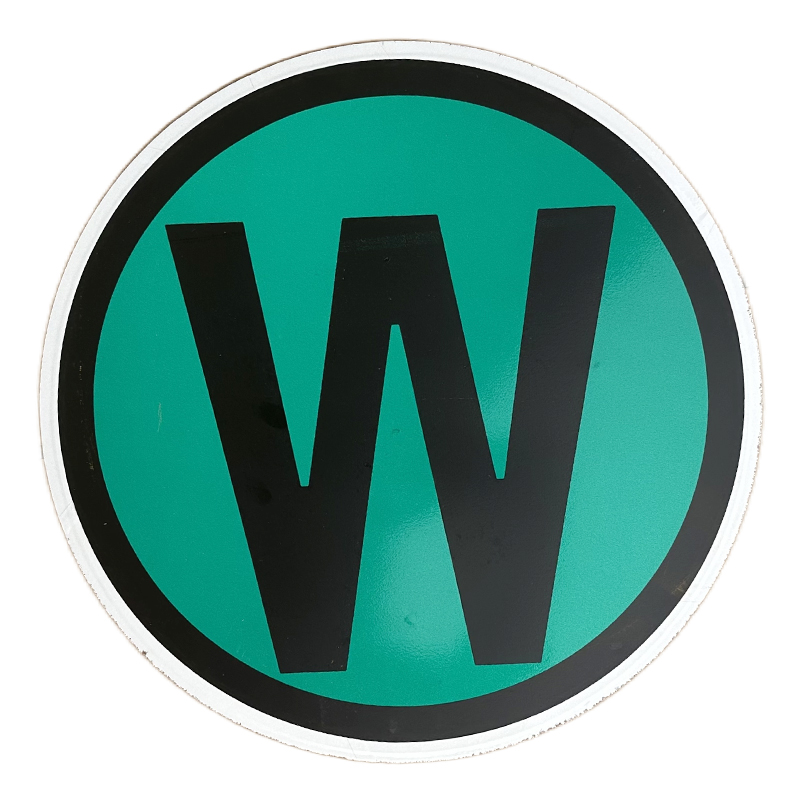 途务 减速牌 限速慢行牌 W字牌 不带架 块高清大图