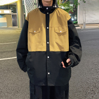 狮臣SHICHEN 2023年秋季新款男士夹克潮工装夹克外套男青少年休闲宽松外套时尚百搭连帽外套男装