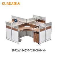 匡大屏风办公桌四人卡位组合办公桌KD-0819