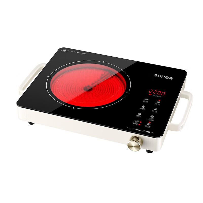 苏泊尔电陶炉炒菜电磁炉家用 围炉煮茶火锅不挑锅具2200W大功率电磁灶 C22-CS08高清大图