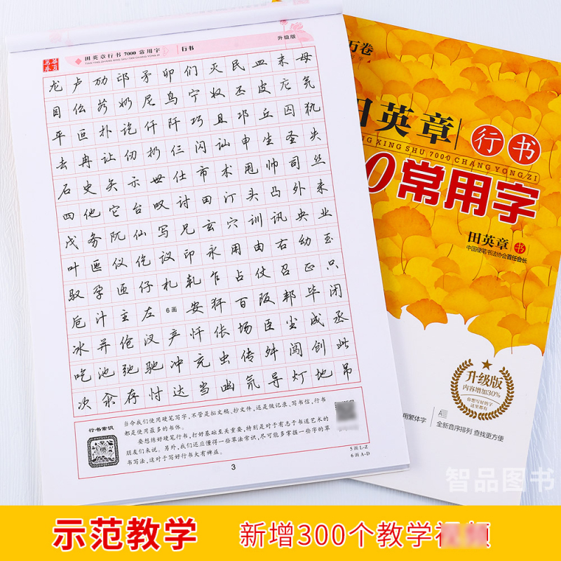 [正版] 田英章书钢笔字帖行书7000常用字第三版(新版) 硬笔书法行书 田英章书行书7000常用字零基础入门临摹练字