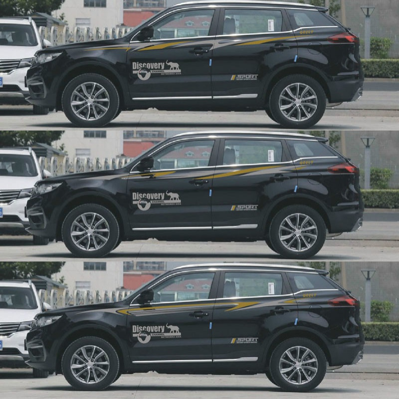 适用适用于吉利博越pro车贴拉花腰线改装贴纸博越专用车身彩条装饰贴