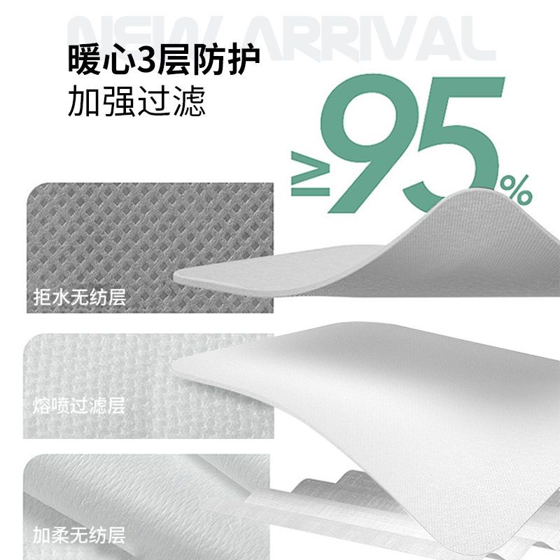一呵医用外科口罩灭菌级一次性医疗成人三层防护透气莫兰迪海王绿25片 单片独立包装
