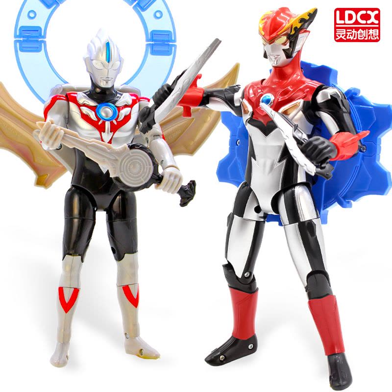 灵动创想奥特变身器欧布罗索奥特曼玩具可动玩偶变形合体武器男孩 奥特变身-罗索奥特曼烈火形态图片