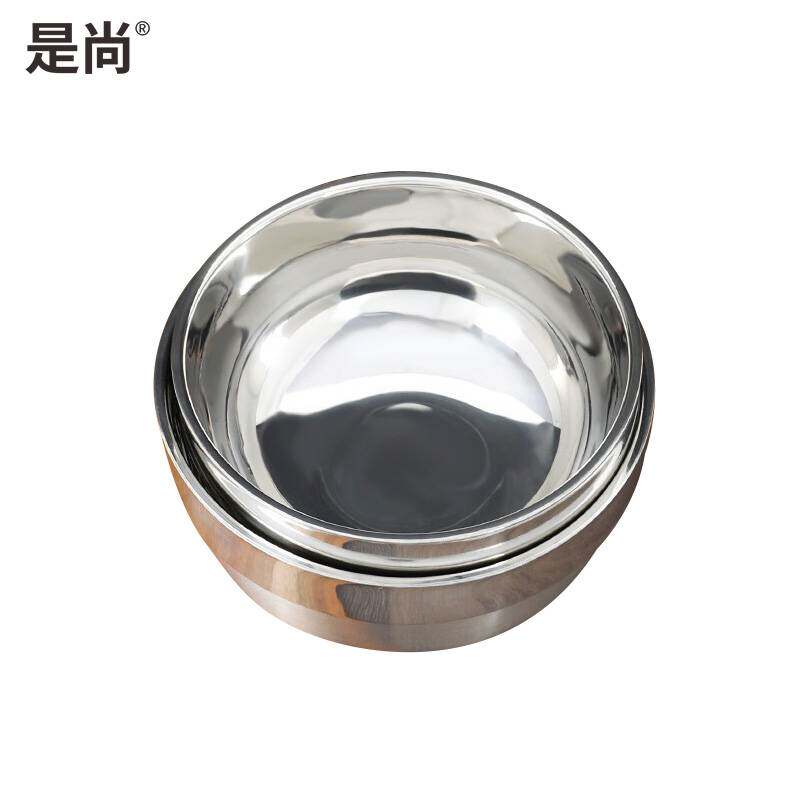 是尚 不锈钢碗 304不锈钢碗双层隔热防烫高清大图