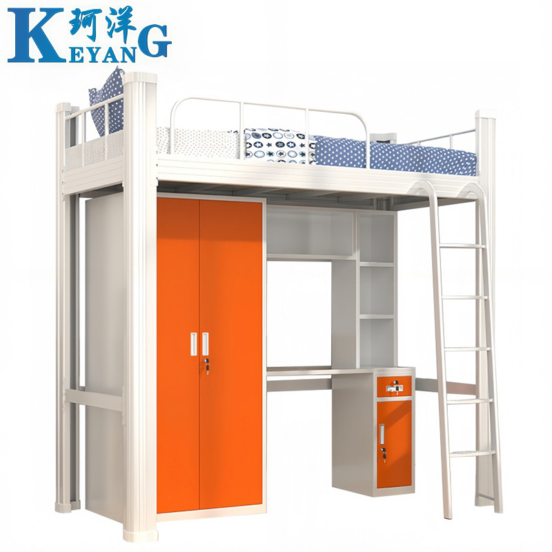 珂洋 上床下桌 0.9米(橘白套色) 套高清大图