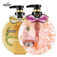 史努比snoopy 洗发沐浴套装 [茶树油润泽去屑洗发水500g+栀子花花瓣沐浴露500g]