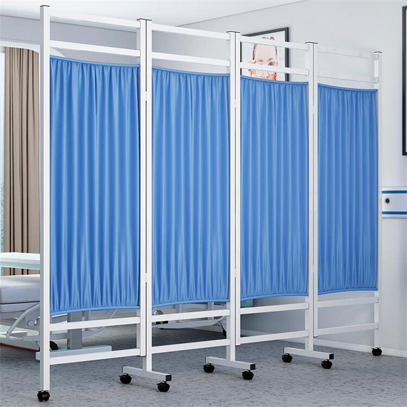 京好医院用屏风门诊布艺隔断铁艺折屏卫生室诊所美容遮挡推拉移动帘折叠带轮c160报价 参数 图片 视频 怎么样 问答 苏宁易购