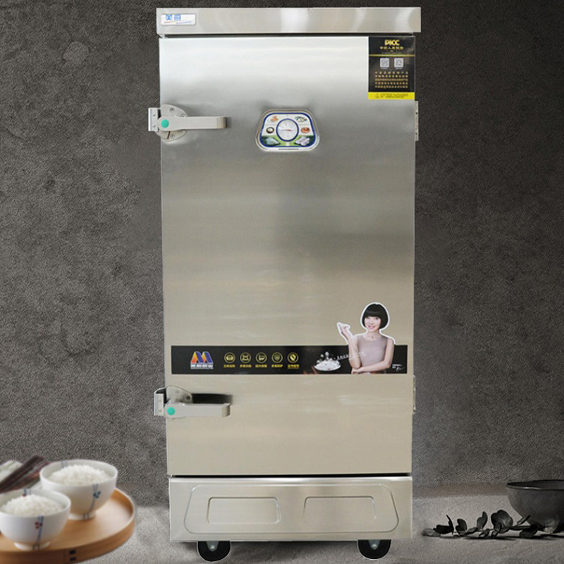 加厚不锈钢电蒸饭柜商用单门12盘蒸包蒸饭机蒸饭箱蒸箱全自动电蒸饭车