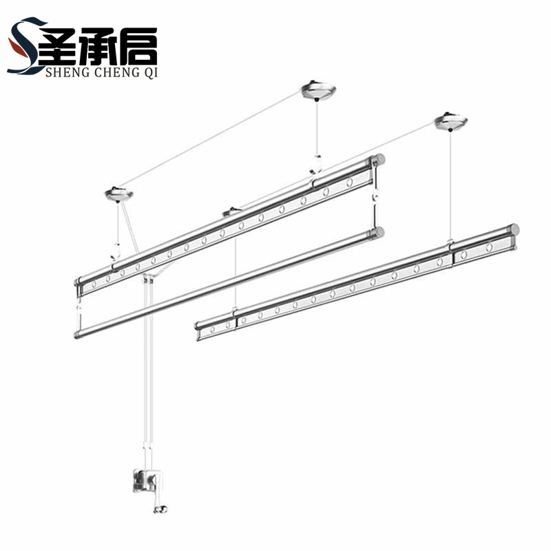 圣承启 手动晾衣架 三杆个高清大图