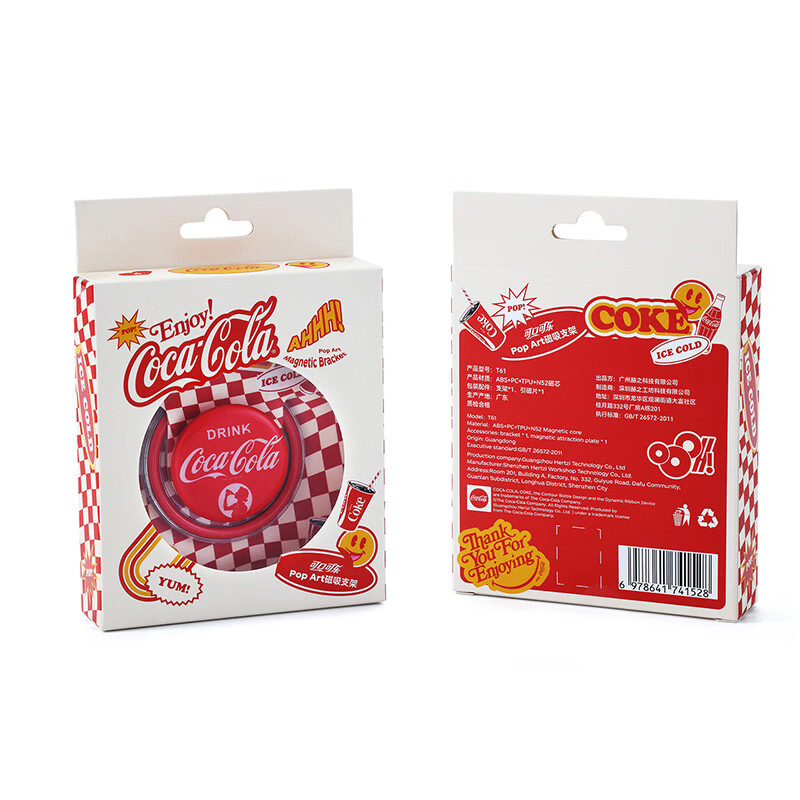 Coca Cola可口可乐 PopArt系列磁吸气囊手机支架T61