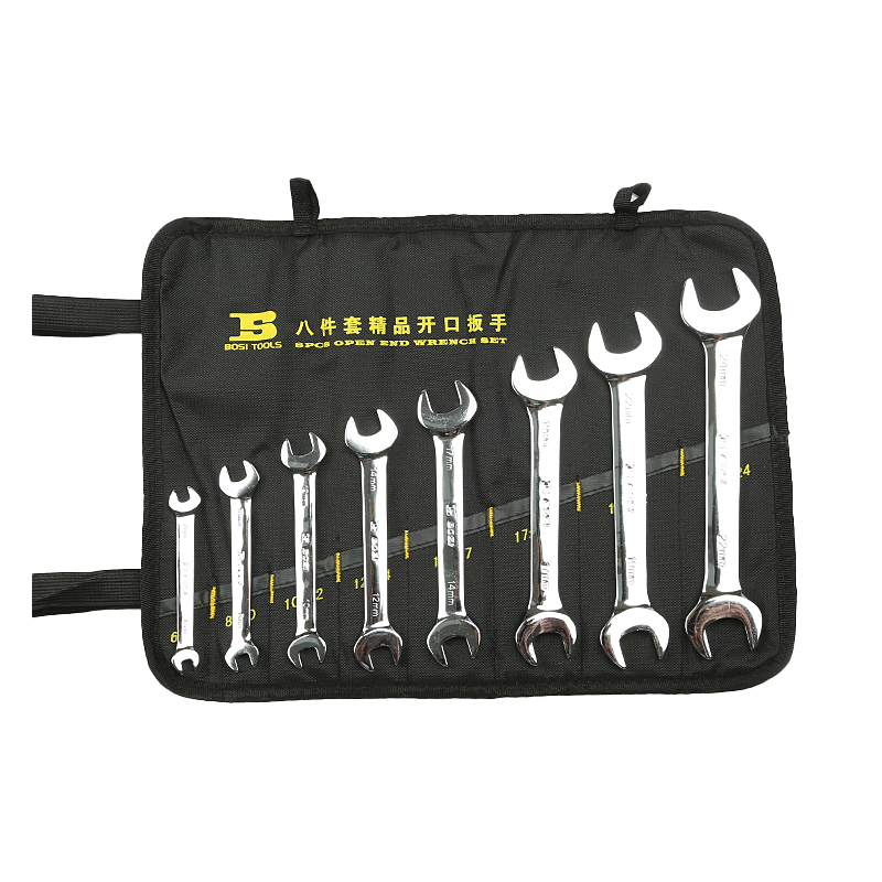 波斯（BOSI） 荧光系列精品套装开口扳手 8件套 套