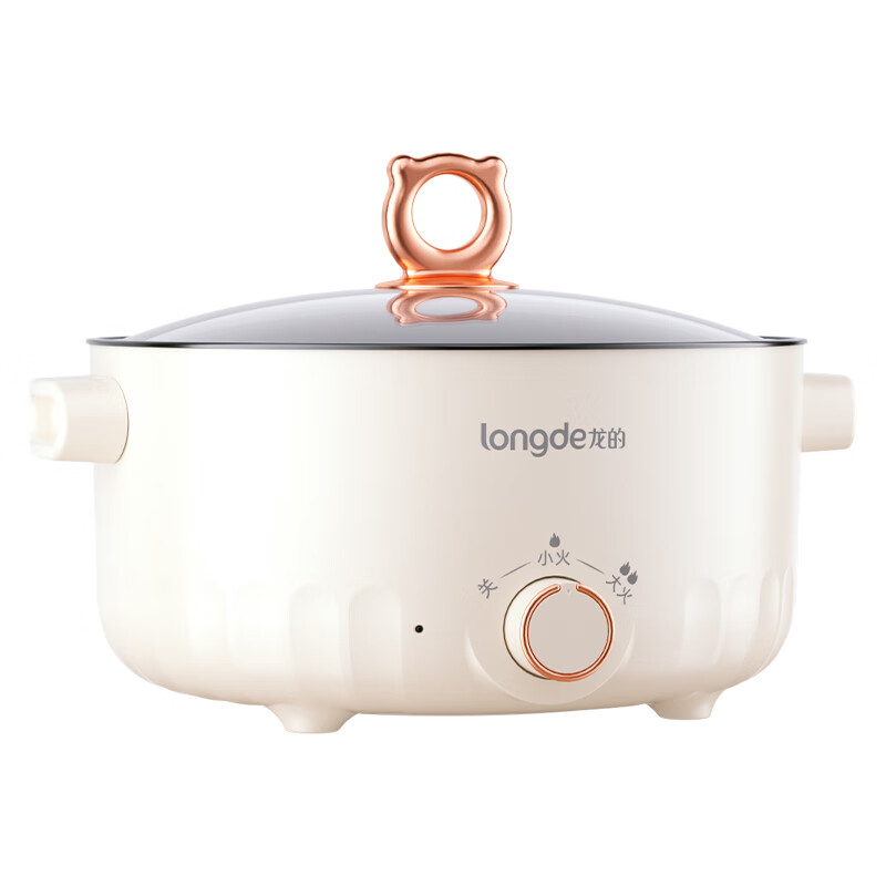 龙的智能不锈钢电火锅LD-HG313G 200W机械控温3升大容量家用电器高清大图