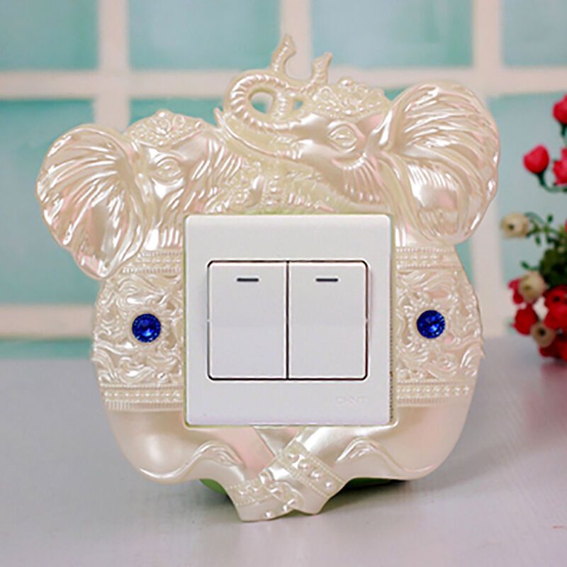 开关贴环保彩绘手工创意开关套插座贴开关保护贴套亚克力树脂开关贴
