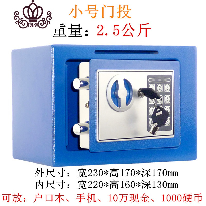 封后成人密码带锁投币储蓄 存钱罐创意钱箱收银保险箱家用超大号防摔 大号土豪金门投[双锁款]储物罐