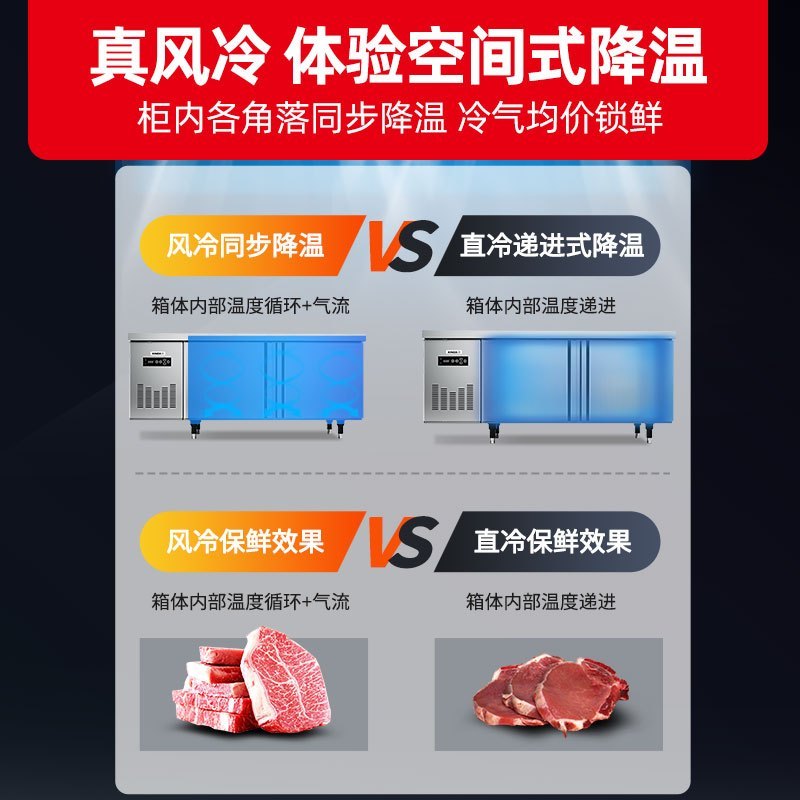 星星TD-186FA 风冷工作台 厨房商用操作台高清大图