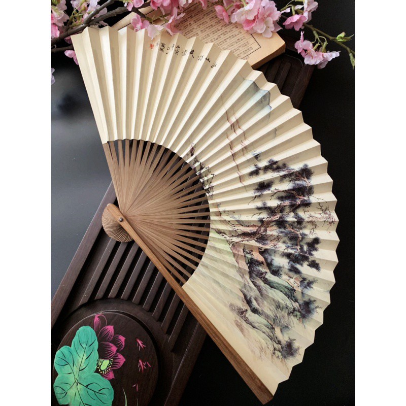 中国风30方8寸毛全本素面白色纸扇可双面素面串男士素面折扇子 三维工匠 8寸双面串扇白色-无流苏30根扇骨高清大图