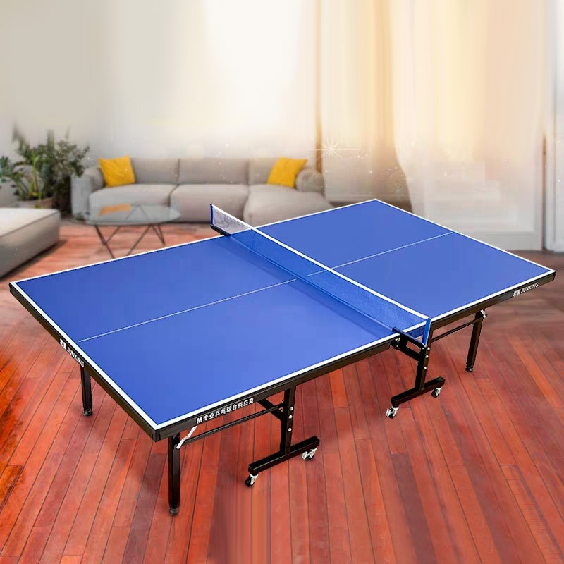 砳石美卡龙标准室内乒乓球15mm厚面板40mm桌腿无轮